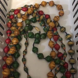 Ugandan handmade necklaces- 5 necklaces